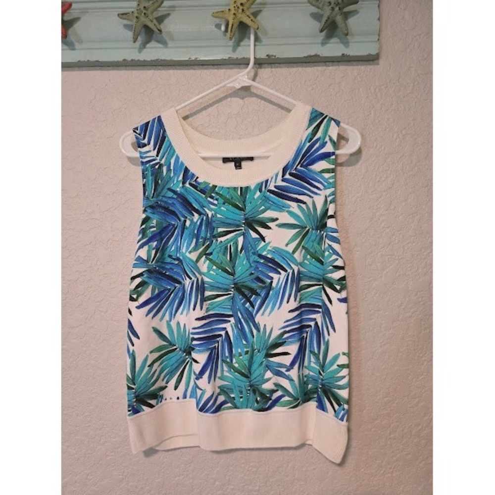 St.‎ John Tropical Leaves Printed Tank Top